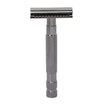 Men Safety Razor Professional Home Kampaamo Travel Kannettava metalliseos käsikäyttöinen parranajokone ilman terää, musta