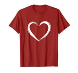 White Heart Cool Love Heart Graphic Valentines Day Men Women T-Shirt