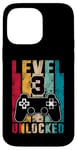 iPhone 14 Pro Max Level 3 Unlocked 3 Year Old Bday Gifts Gamers 3rd Birthday Case