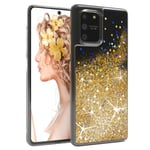 For Samsung Galaxy S10 Lite Cover Liquid Glitter Cover Protection Phone Gold