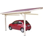 Carport monopente HABRITA - couverture bardeau bitumé - 3,00 m x 3,62 m - Assemblage tenon-mortaise