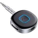 Récepteur Bluetooth de voiture, adaptateur Bluetooth jack 5.3 pour haut-parleurs/stéréo/écouteurs filaires, récepteur Bluetooth aux 3,5 mm, appel