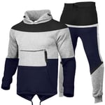 BWCX Survêtement pour homme 2 pièces Ensemble sweatshirt Pantalon de jogging Sportswear Hoodies Casual Vêtements pour homme, bleu, S