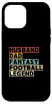 Coque pour iPhone 12 Pro Max Mari et papa Fantasy Football Legend Funny Men Retro