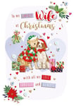 Deluxe Christmas Card - Wife - Dogs - 3D Talking Pictures NEW