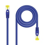 Monkey Ladder Câble réseau Ethernet RJ45 LSZH Cat.6A SFTP, AWG26, 100% cuivre, sans allergène, bleu, 1 m