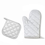 UK Oven Gloves Heat Resistant Quilted Mitts Skin Friendly for Cooking 1 Pair