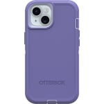 OtterBox Coque Defender Series pour iPhone 15, iPhone 14 et iPhone 13 – Mountain Majesty (Violet), sans écran, Robuste et Durable, avec Protection des Ports, Comprend Une béquille à Clip