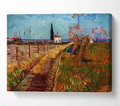 Van Gogh Path Through A Field With Willows Canvas Print Wall Art - Double XL 40 x 56 Inches