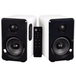 AV:Link Active Bluetooth Bookshelf Speakers HiFi Sound System White