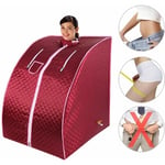 Wyctin - Hofuton 1000W Sauna à Vapeur Portable Home Spa Tente 99x76x88cm Rouge