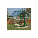 Serre de jardin en polycarbonate Harmony 5,66 m², Couleur Vert, Ancrage au sol Oui