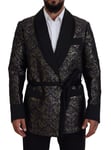 Dolce & Gabbana Blazer Robe Or Violet Baroque Veste Hommes IT48/ US38/ Taille M