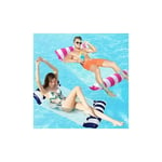 Premium Lit Flottant à Eau, 2Pcs Flottant Hamac Gonflable, Pliable Flottantes Ultraléger, pour Plage Partie Vacances, Bleu foncé + Rose Rouge