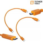 Tether tools air direct USB-C til USB 2.0 mini-b 5-pin cable, 23