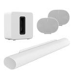 Sonos Arc Ultra Soundbar with Sonos Era 300 Pair and Sonos Sub 4 - White