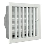 La Ventilazione GCSIB1818140 Grille de Ventilation à encastrer pour cheminée, Aluminium Blanc, 180x180 mm