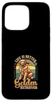 Coque pour iPhone 15 Pro Max Golden Retriever Chien Race Golden Retriever