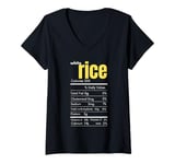 Womens Cute Rice Design For Men Women White Food Cooker Rice Lover V-Neck T-Shirt