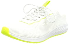 Dockers by Gerli Femme 48pr204-706597 Basket, Blanc et Vert Fluo, 41 EU