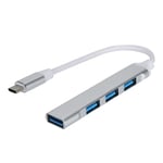 Typ C-hub 4-i-1 Mini Bärbar Typ C till USB 3.0 Hub Multiport Adapter för Bärbara Datorer och Andra Enheter med Typ C-Port