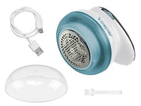 BEPER 50.245 Rasoir Anti Lames en Acier-Appareil pour Enlever Les Bouloches, USB Inclus, Blanc/Octane