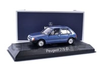 NOREV - PEU 205 GL - 1988 - Voiture Miniature de Collection - Métal - Bleu Ming - 1/43