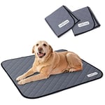 Nobleza 2X Tapis éducateurs pour Chiens, Tapis Propreté Chiot Lavable, Ultra Absorbant, Réutilisables Alese pour Animaux Domestiques Apprentissage, Lot de 2, L (81 x 72cm)