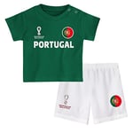 FIFA Unisex Kinder Official World Cup 2022 Tee & Short Set, Toddlers, Portugal, Alternate Colours, Age 4, Green, Large