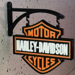 Harley Davidson Väggdekor - Logotyp Dekoration - Ikonisk Väggkonst för Harley Fans - Ingen Länk Krävs