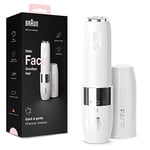 Braun Face Mini Hair Remover, Facial Hair Remover for Women Mini-Sized Design For Portability, Efficient Facial Hair Removal Anytime, Anywhere, With Smart Light, Gifts For Women, FS1000, White