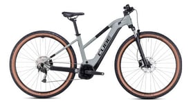 Vtt electrique semi rigide cube reaction hybrid performance 500 trapeze shimano alivio 9v 500 wh 29   gris vert swamp 2023