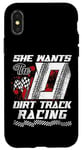 iPhone X/XS Race Vintage She Wants The D Dirt Track Racing Case