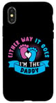 Coque pour iPhone X/XS Eeither Way It Goes I'm The Daddy Tenue de révélation du sexe pour bébé