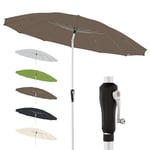 Doppler Parasol rond look oriental I Diamètre 250cm I Parasol de jardin pliable I Parasol à manivelle avec protection UV 50+ I Parasol à manivelle en aluminium