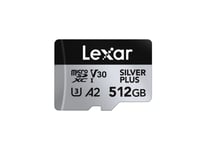 Lexar Professional 512GB SILVER PLUS microSDXC UHS-I Card