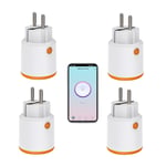 Smart Power Plugs - Zigbee Smart Plug Avec Fonction De Mesure Et De Minuterie, Contrôle De L'Application Tuya, Notification Push, Hub Zigbee Requis, Pr Zigbee 16 A, Compatible Avec Alexa, Google