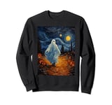 Funny Starry Night Halloween Ghost Van Gogh Sweatshirt