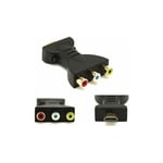 Lablanc - Adaptateur Hdmi Mâle Vers 3 Rca Femelle Composite Av Audio Vidéo Convertisseur Tv