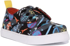 Toms Tiny Cordones Galaxy Back Capsule Mens Trainers Black Multi UK 6 -  12