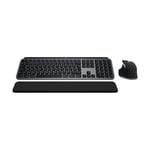 Logitech MX Keys S Combo for Mac, Wireless Keyboard and Mouse With Palm Rest, Backlit Keyboard, Fast Scroll Wireless Mouse, Bluetooth USB C for MacBook Pro, Macbook Air, iMac, iPad - QWERTY