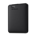 WD 5TB Elements portable external hard drive, USB 3.0 interface, portable external storage, Plug-and-Play, SuperSpeed USB 3.2 Gen 1, Formatted for PC and Mac, Black