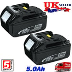 2Pack For Makita BL1860B Battery BL1850B LXT 18V 5.0Ah Li-ion Battery BL1830 New