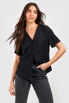 Short Sleeve Button Through Blouse