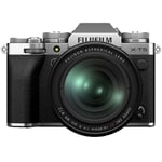Fujifilm X-T5 + XF 16-80/4 R OIS WR -systemkamera, silver