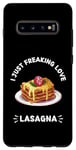 Coque pour Galaxy S10+ Lasagne I Just Freaking Love Lasagna Food Lover