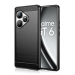 Datree pour Realme GT 6/Realme GT 6T Coque, Ultra Transparente Claire Gel Clear TPU Souple Coque Case, Protection Dorsale Etui Slim Housse Case Cover (Noir)