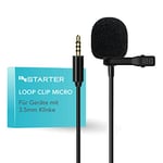 Instarter Micro-cravate avec prise jack 3,5mm câble de 6m bonnette anti-vent & étui I Son clair I Pour appareil photo smartphone tablette PC I Enregistrement sonore à 360 degrés Avec pince de fixation