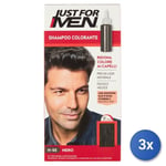 3x Just For Men Hair Color Black