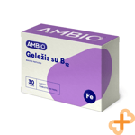 AMBIO Iron 30 Tablets Copper Vitamin C B12 Health Food Supplement Energy